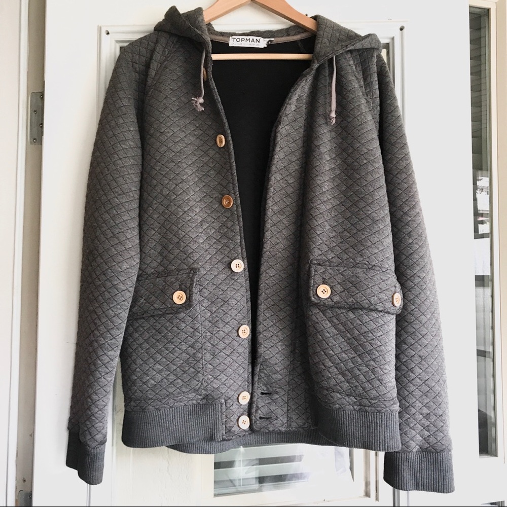Topman Quilted Hoodie